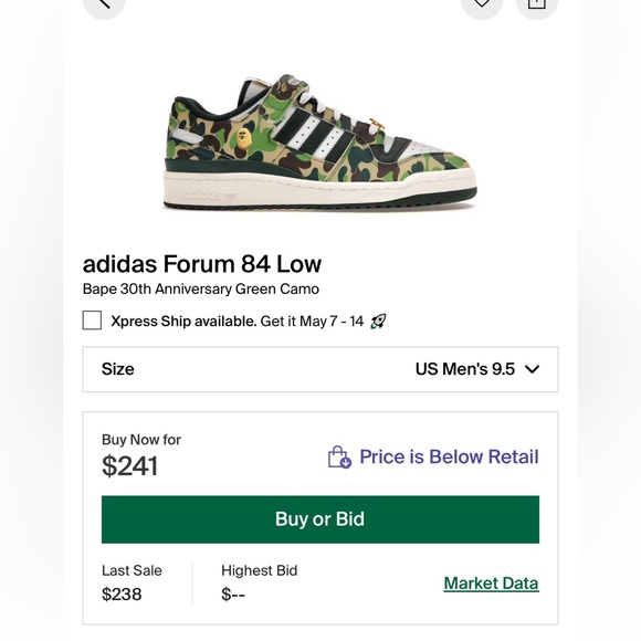 BAPExADIDAS forum 84 low - Picture 3 of 16